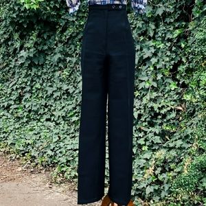 70s Tall Girls California Black Never Iron Slacks